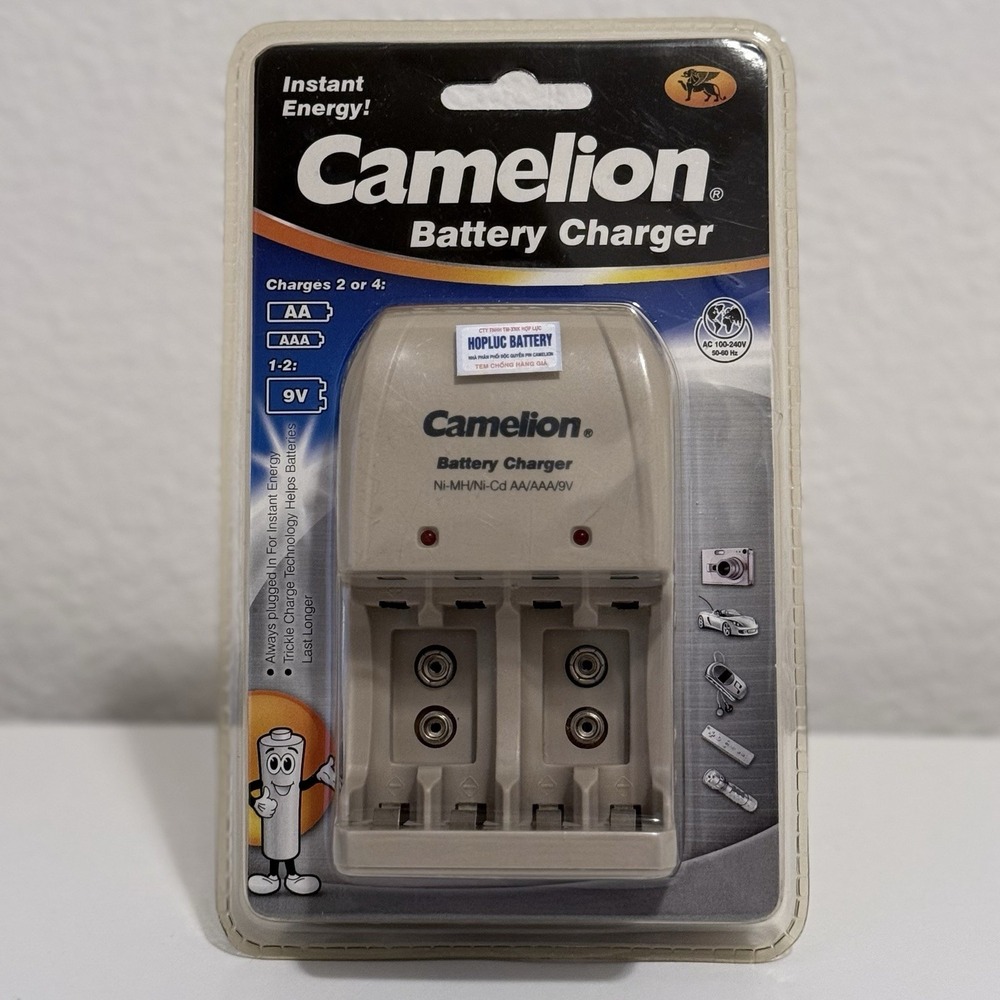 Camelion Battery Charger Ni-MH Ni-Cd AA AAA 9V AC 100-240V 50-60HZ NEW SEALED